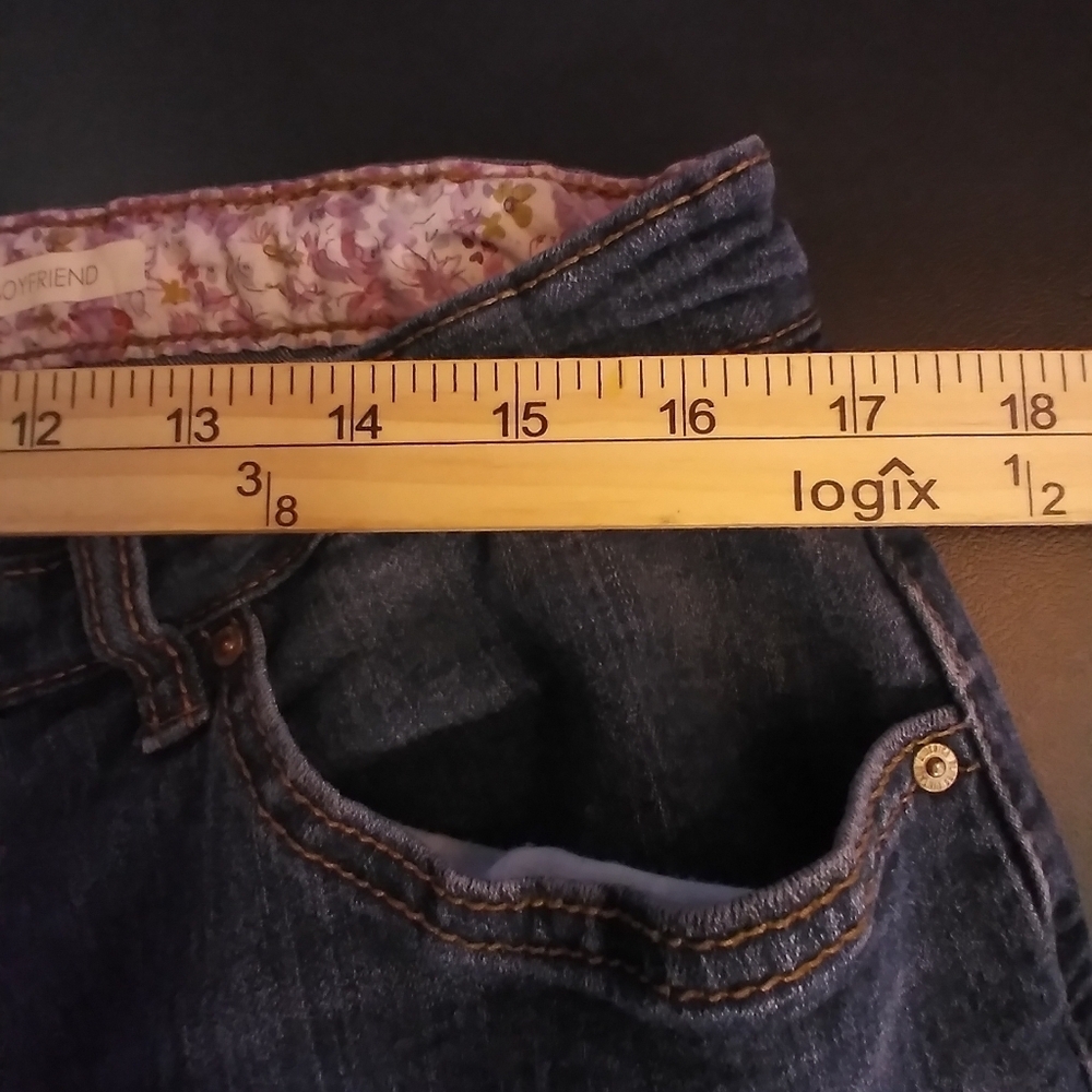 Vintage America Womens Denim Jean Boyfriend Size 14 Short Casual - Picture 7 of 9